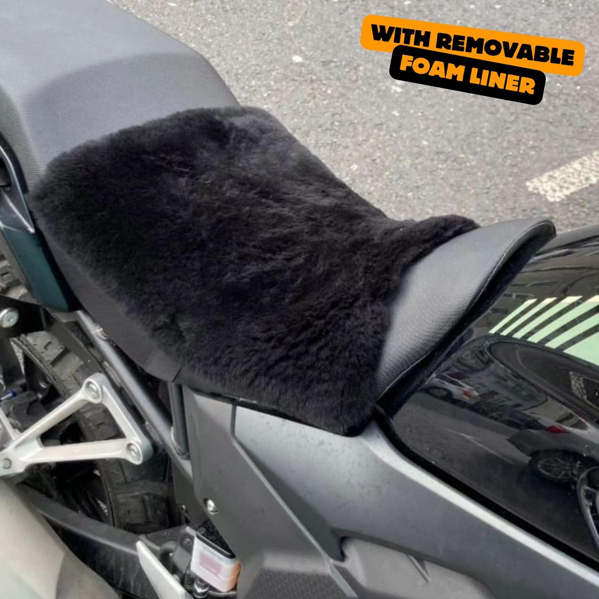 'ComfortCraft' The Universal Motorcycle Sheepskin Seat Pad