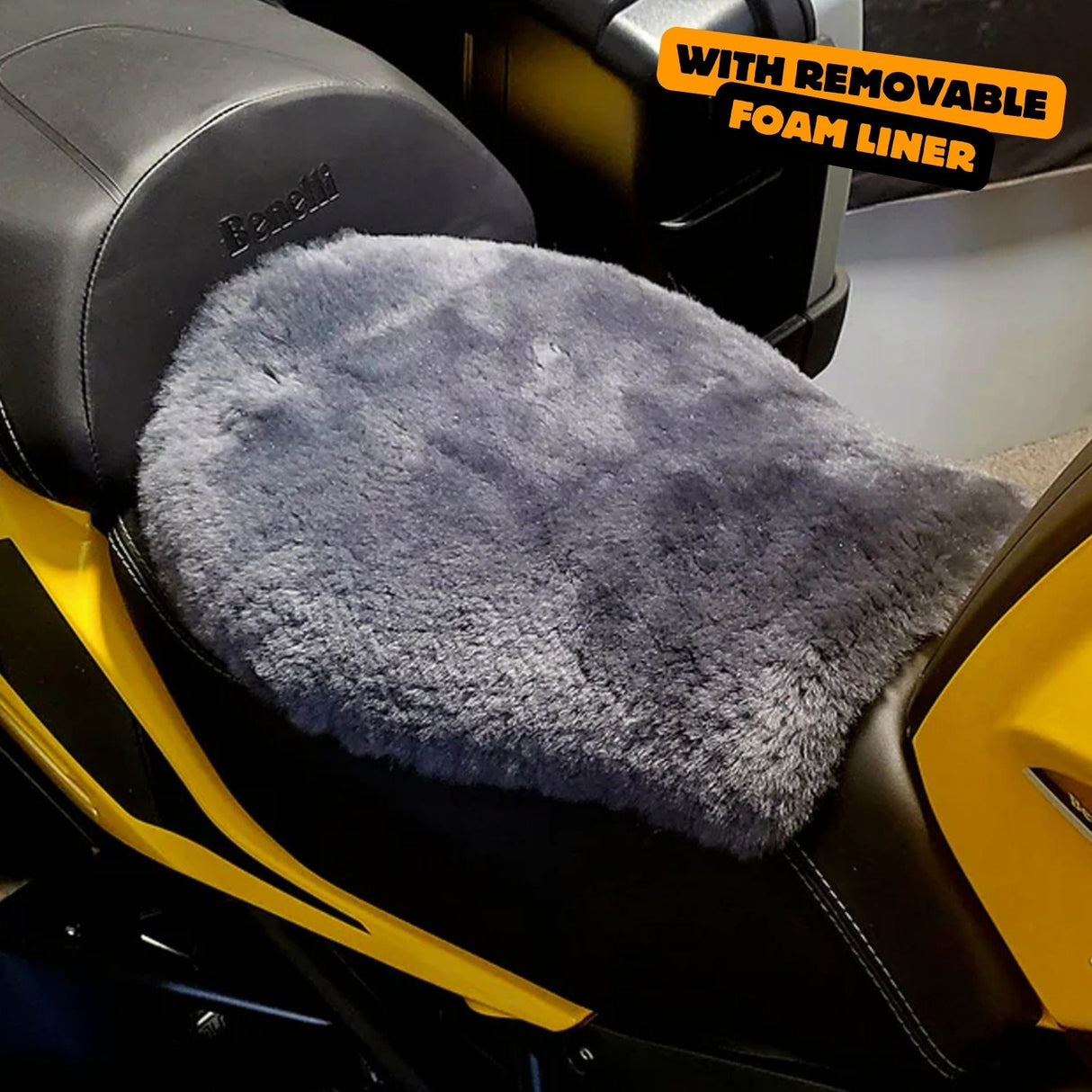 'ComfortCraft' The Prowler Small Motorcycle Sheepskin Seat Pad