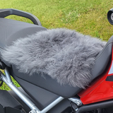 'ShadyRider' Grey Sheepskin Motorcycle Seat Cover