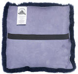 Navy Merino Short Wool Sheepskin Seat Cover