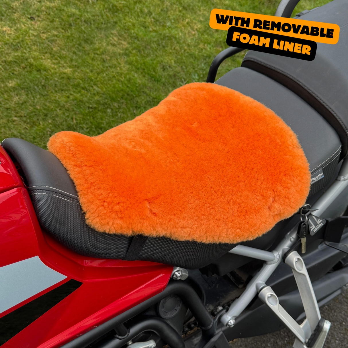 'ComfortCraft' The Nomad Adventure Motorcycle Sheepskin Seat Pad