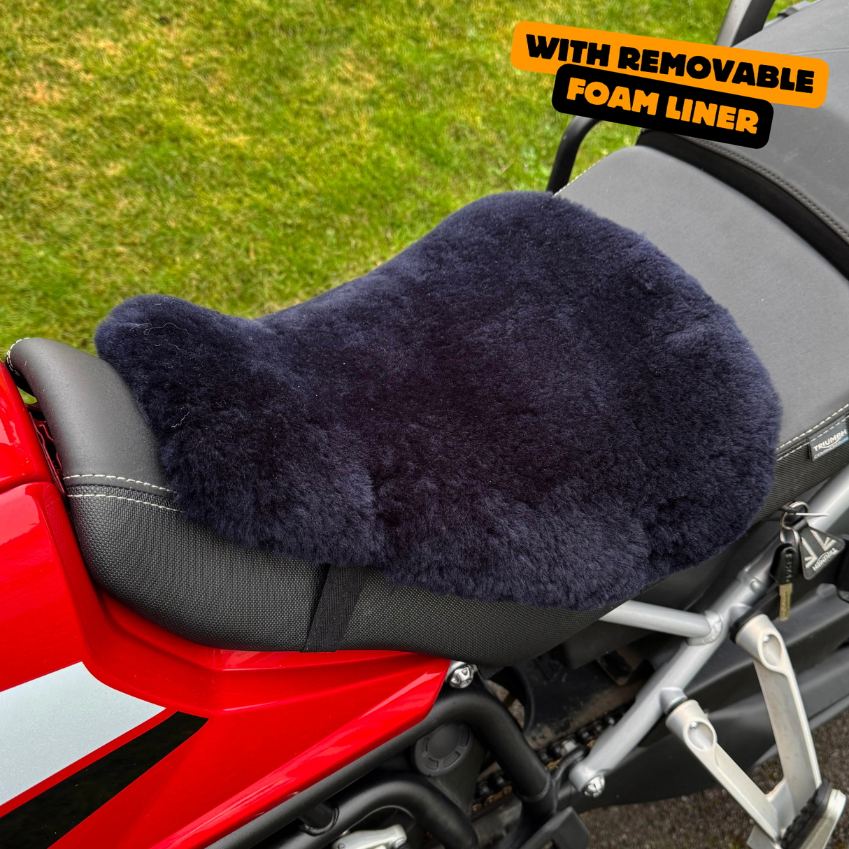 'ComfortCraft' The Nomad Adventure Motorcycle Sheepskin Seat Pad