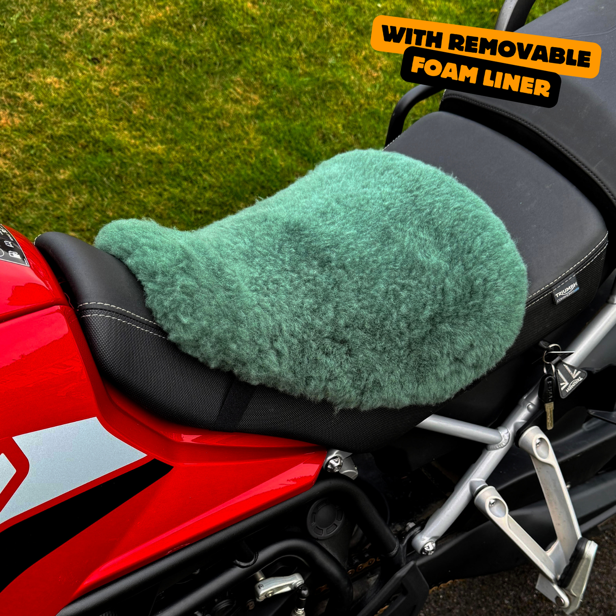 'ComfortCraft' The Nomad Adventure Motorcycle Sheepskin Seat Pad