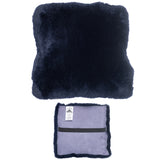 Navy Merino Short Wool Sheepskin Seat Cover