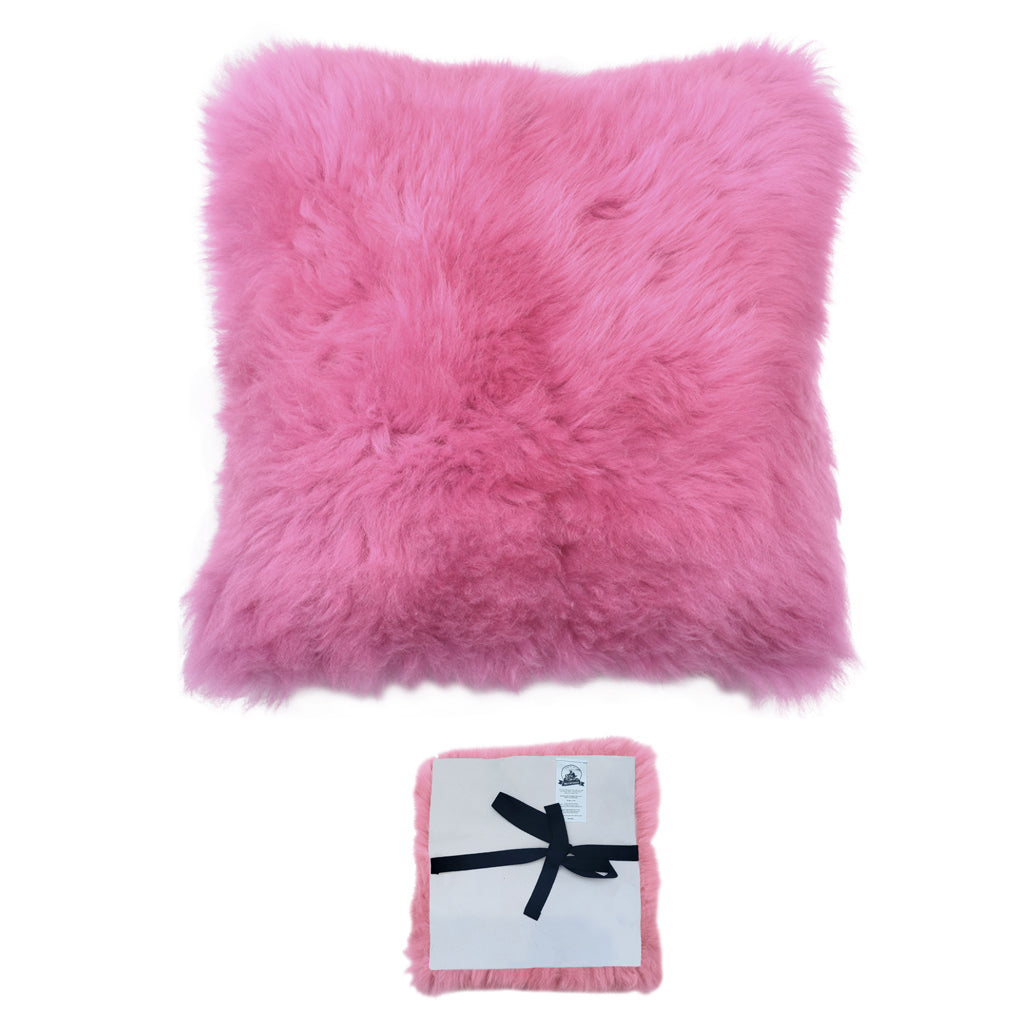 'BraveRider' Pink Sheepskin Motorcycle Seat Cover