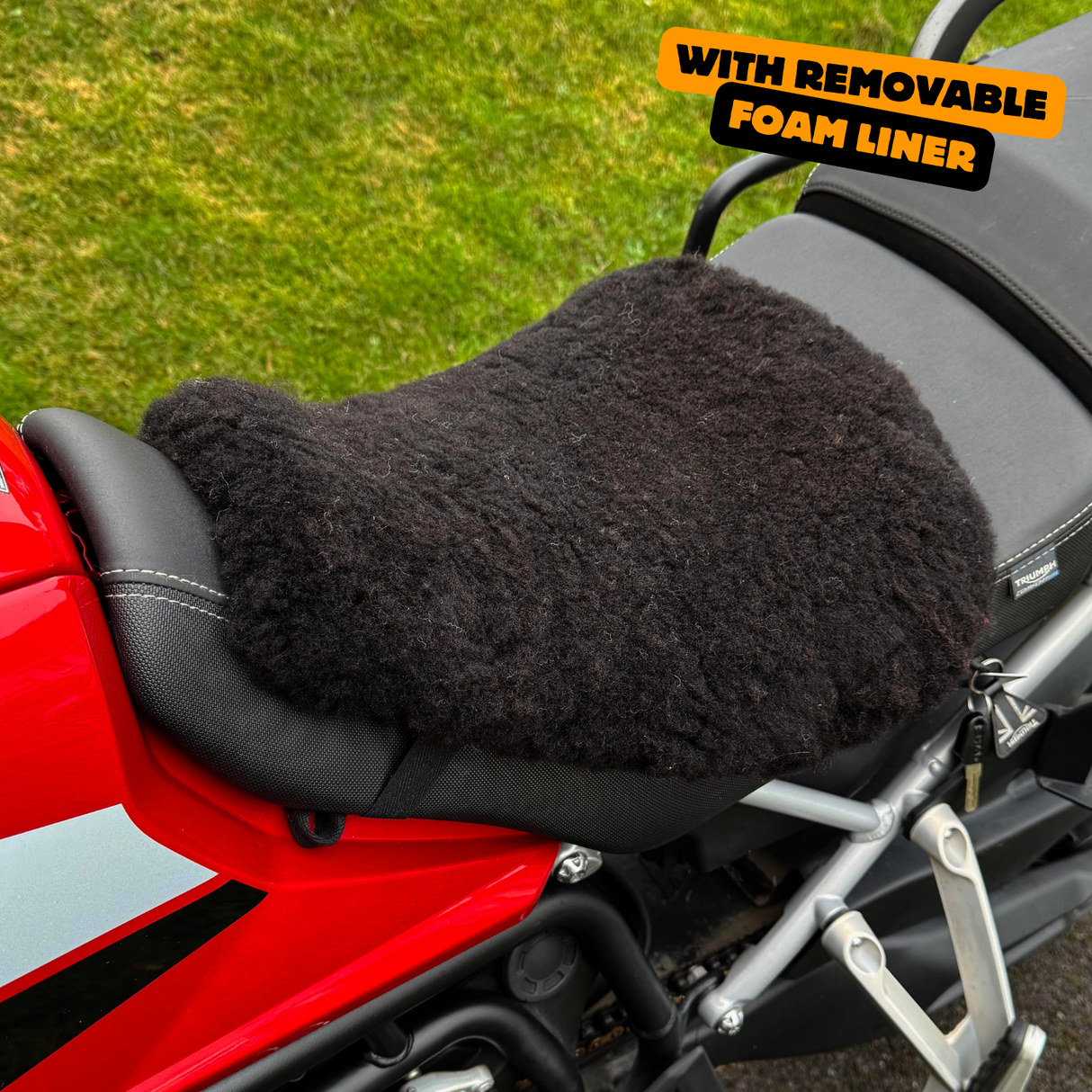 ComfortCraft "The Nomad" Natural Brown Padded Motorcycle Seat Pad